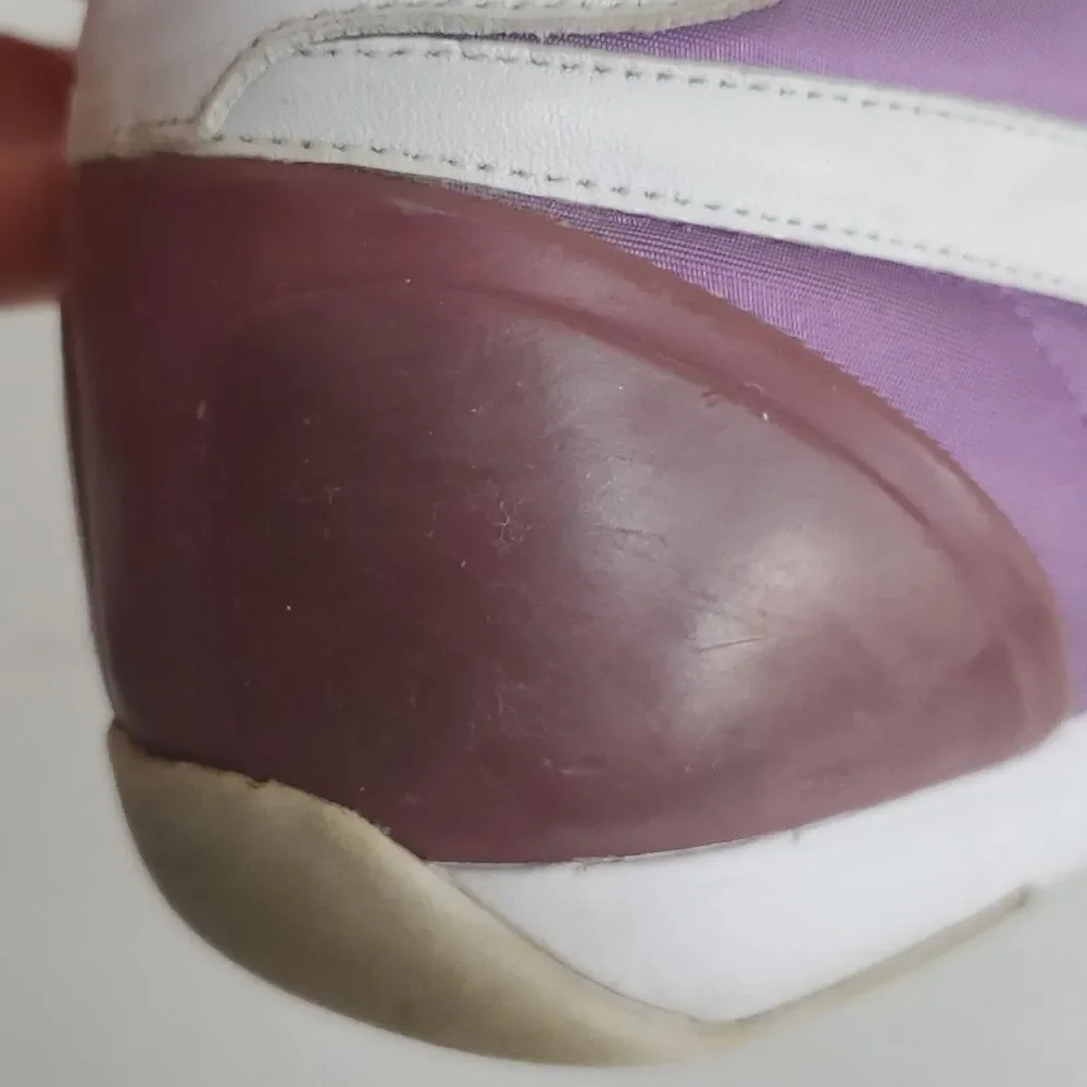Nike Vintage Classic Sprint Sister Track Shoe Purple White Leather Size 10.5